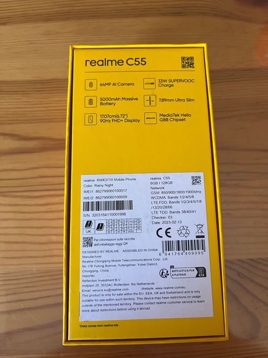 Смартфон С55 Realme 128GB цвят: Rainy Night
