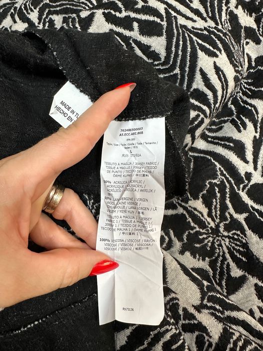 Rochie Max&co lana neagra cu alb