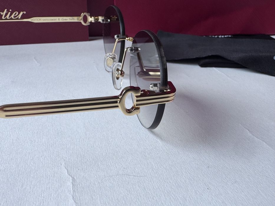 Ochelari de soare Cartier Oval-Rimless CT0579S 145, Noi