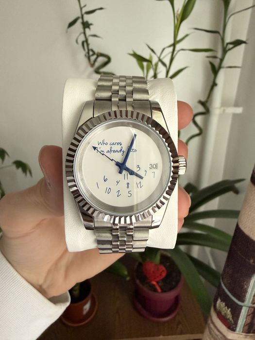 Ceas Seiko Mod Oyster “Who Cares I’m Already Late”