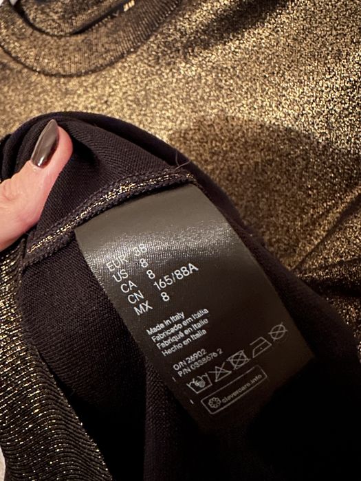 BАLMAIN X HM блуза в златен меланж с подплънки