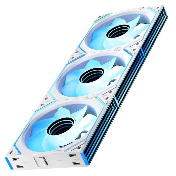 Ventilator Cooler PC Carcasa Interstellar-V2 Daisy Chain RGB,120 mm Reverse PWM 12V 4pin ARGB 5V 3pin PC Mirror - pachet 3 bucati