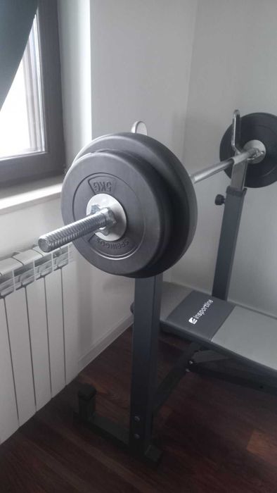 Професионална мултифункционална лежанка с лост и тежести