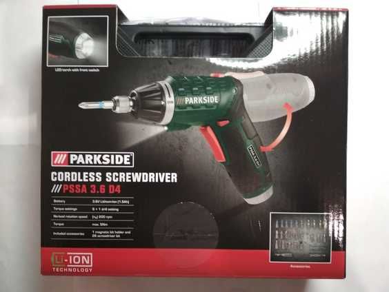 Акумулаторен винтоверт  Parkside PSSA 3.6V Оригинален НЕМСКИ