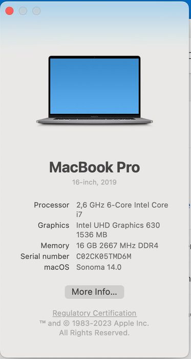 MacBook Pro 16 2019