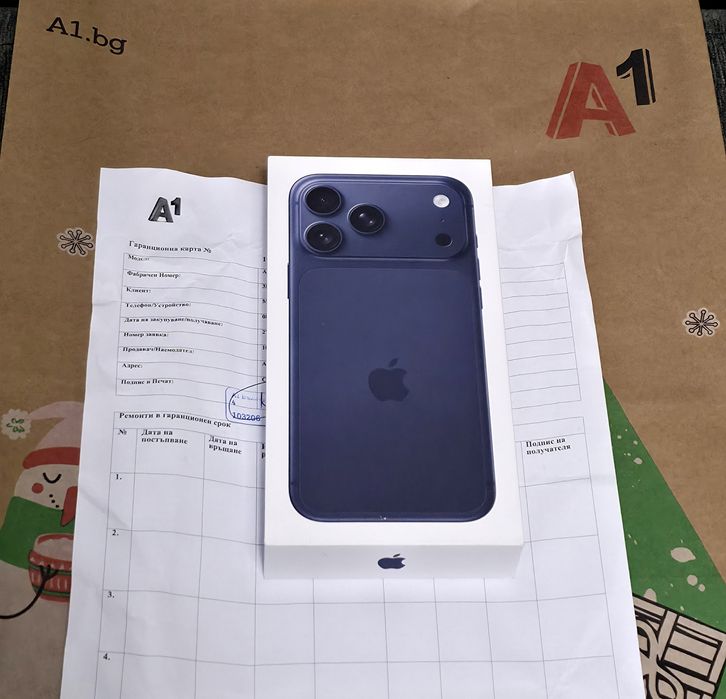ЗАПЕЧАТАН 256GB iPhone 17 Pro Max Гаранция от A1 до 2028 Blue | Син