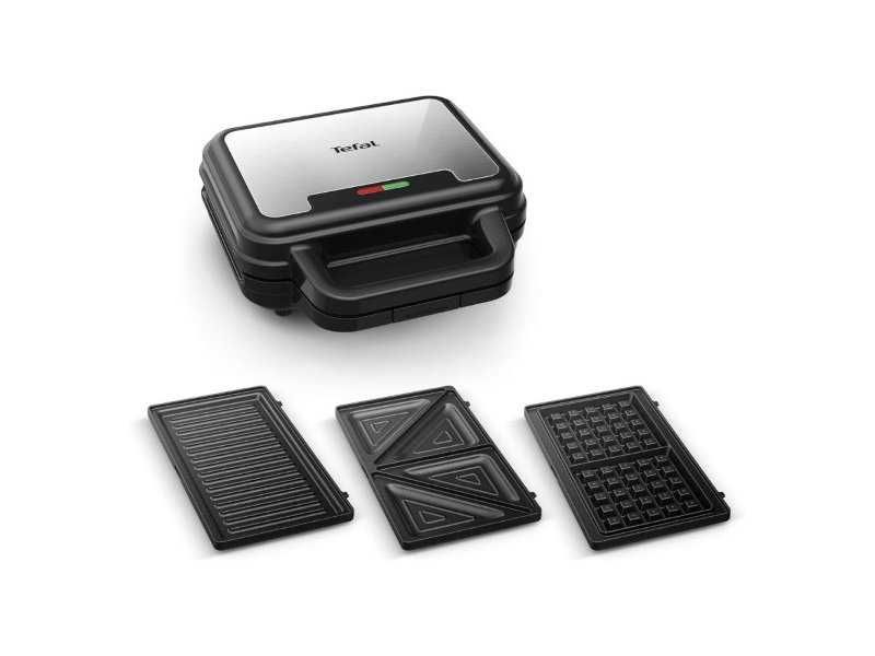 Уред 3 в 1 за Сандвичи Гофрети и Грил Tefal UltraCompact SW383D10