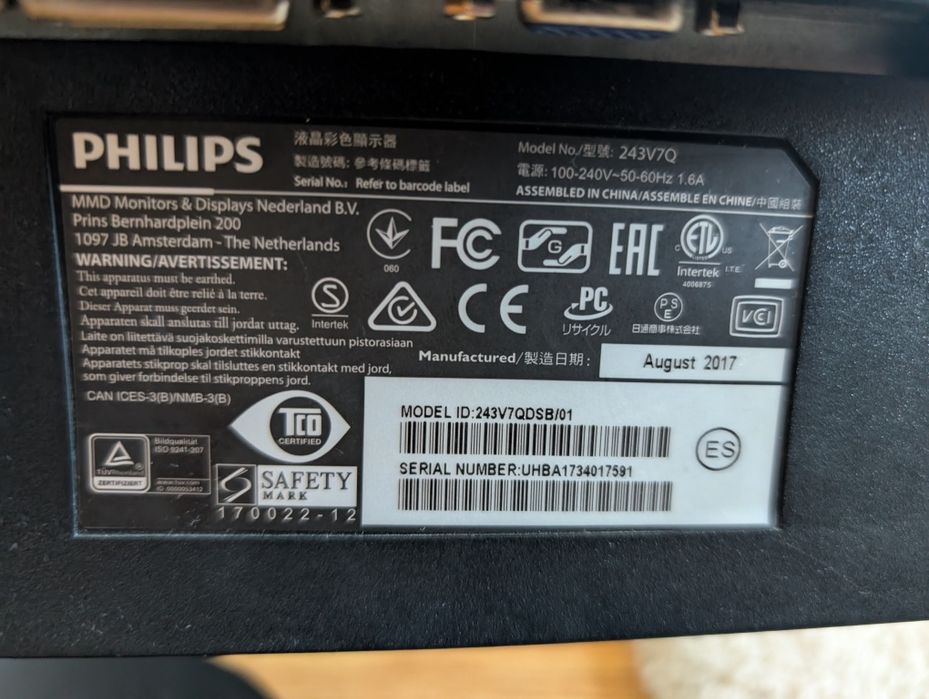 Monitor Philips 24" IPS 1080p