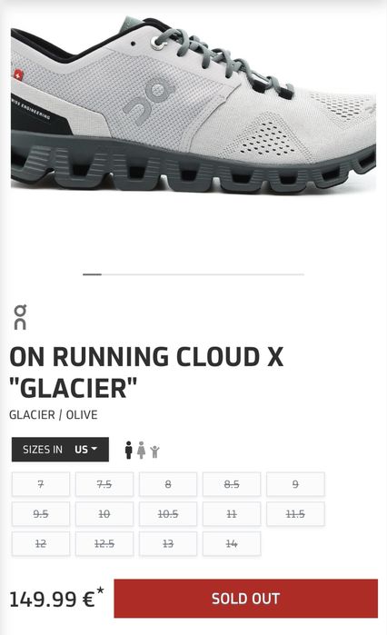 Маратонки ON CLOUD . Номер 42.5