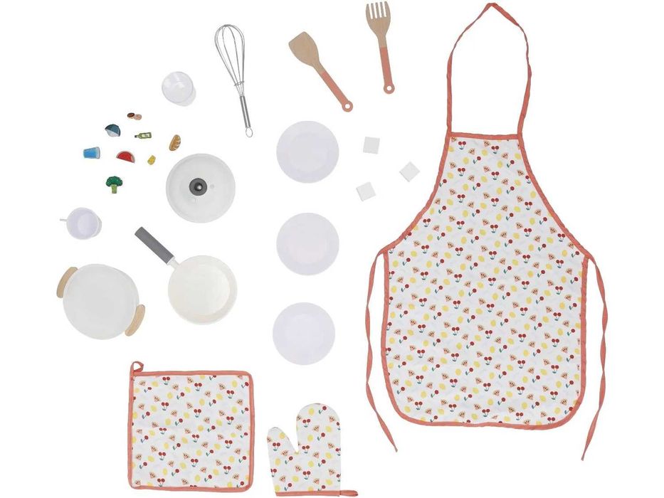 Детска Дървена Кухня Малкия Готвач Звуци Светлини Аксесоари