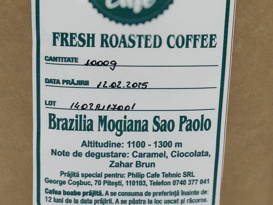 Cafea origine Brazilia proaspat prajita
