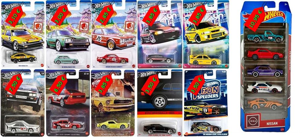 % ПРОМОЦИЯ % Hot Wheels Matchbox колички Honda Nissan Mitsubishi и др.