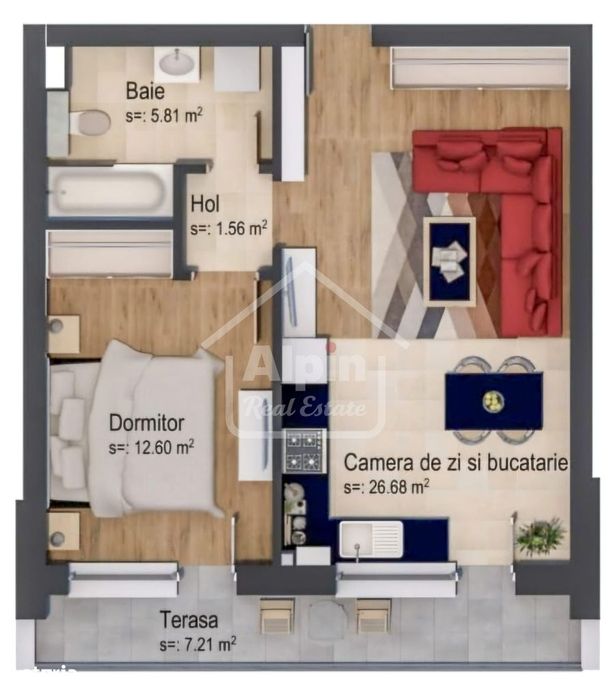 Apartament Tip Studio Tractorul
