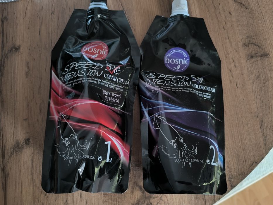 Корейская краска для волос Bosnic, темно коричневый