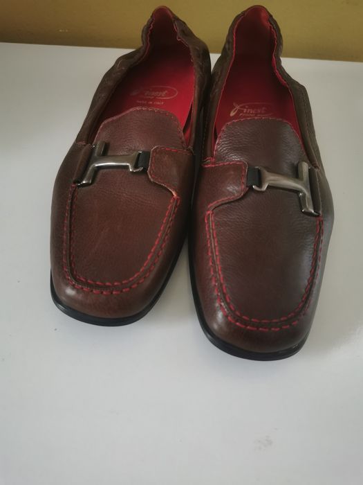 Италиански  кожени дамски мокасини - N 36 нови