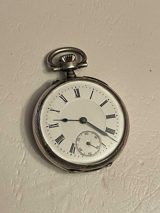 CEAS DE BUZUNAR ARGINT - Art Nouveau - RAR - De Colectie - Vintage !