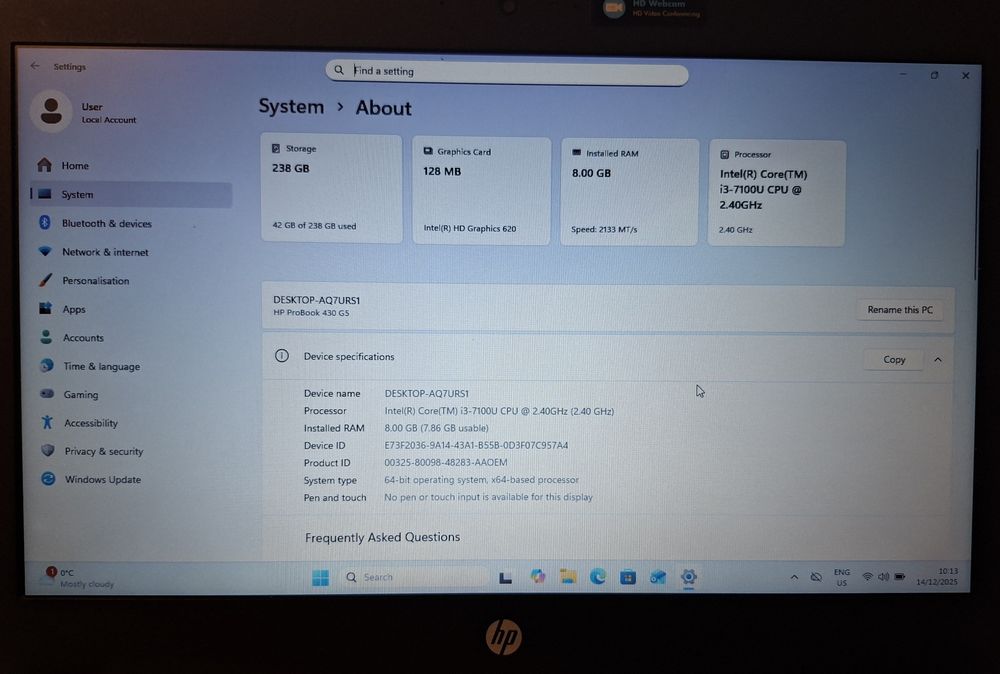 Laptop hp ProBook 430