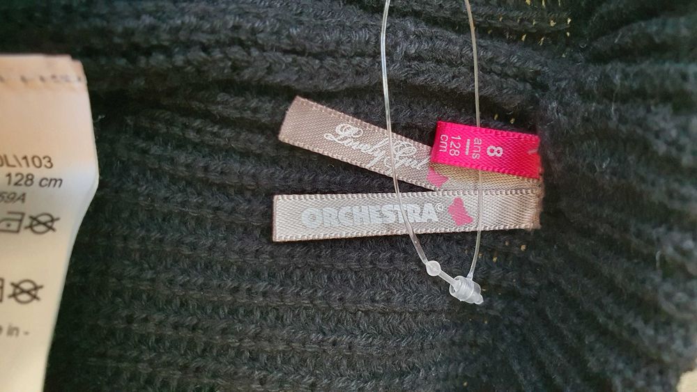 Pantalon fete din tricot Orchestra varsta 8 ani culoare negru