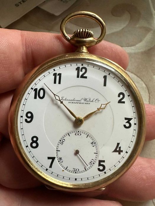IWC pocket Gold/златен 14к - джобен часовник, идеален, много рядък