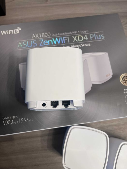 Sistem Mesh Asus ZenWifi XD4 Plus, 3 routere, DualBand, Wifi 6