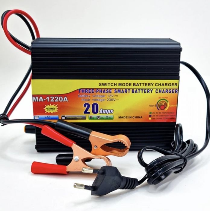 Умно зарядно за акумулатор 20А -12V за акумулатори до 120аh.