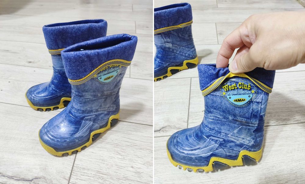 Сапоги Demar влагостойкие+утеплитель, оригинал 22~23 размер !