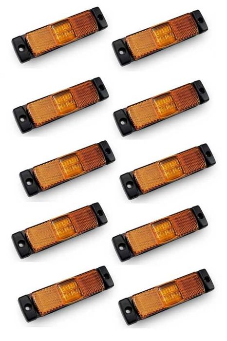 10 x Lampa laterala LED galbena remorca camion 130mm 12-24V