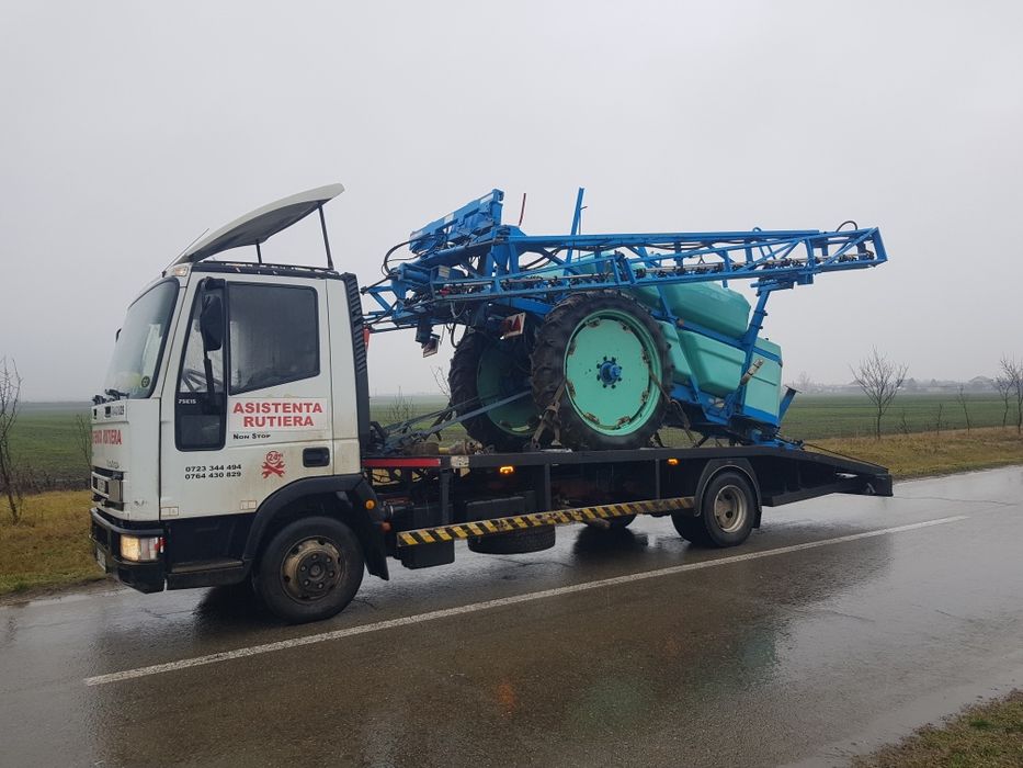 Tractari auto platforma transport utilaje RAPID non stop Craiova Dolj