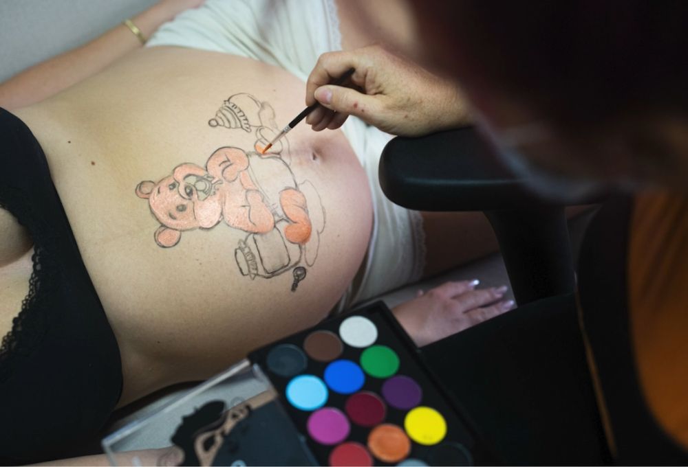 Pictura burtica gravida - maternity, belly painting, Dobroesti