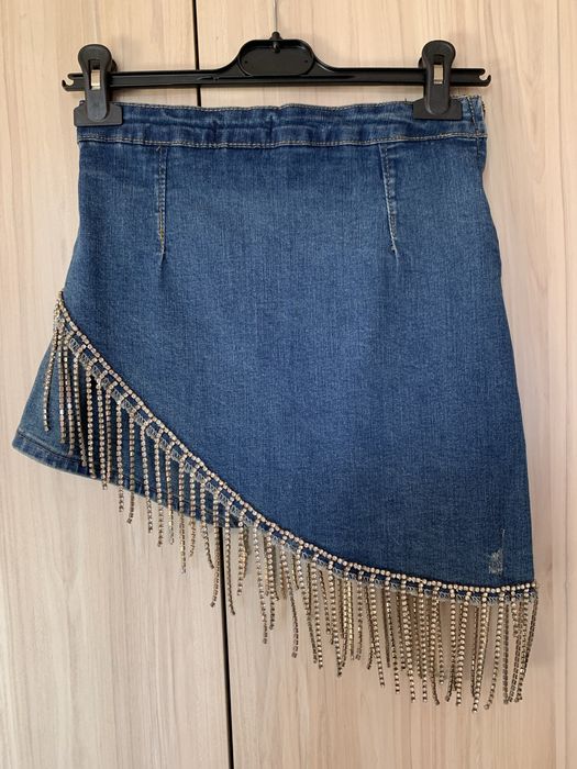 Пола-панталон с ресни от камъни