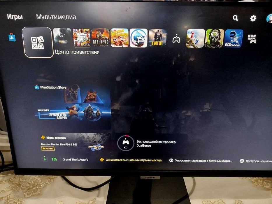 playstation 5 slim 1тб 1 джойстик Топ игры состояние идеальное