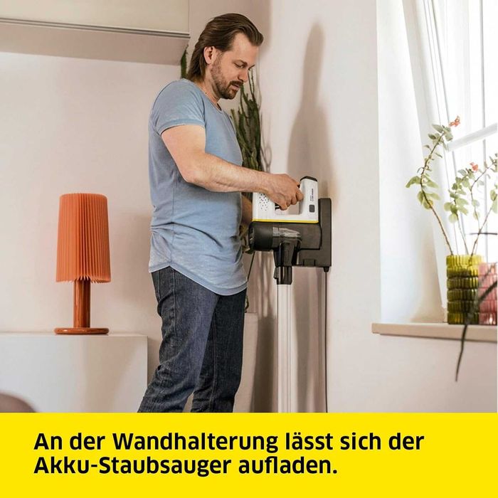 ПРОМО Нова 2г Гаранция Мощна Безкабелна Вертикална Прахосмукачка Karcher VC 6, 1.198-670.0, HEPA