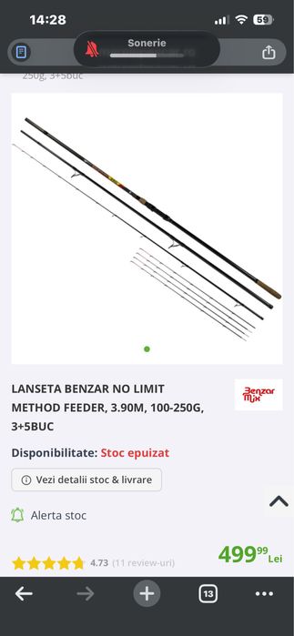 Lanseta feeder no limit benzar mix 3.90