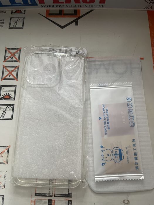 Чехол на айфон 15 про макс прозрачный+ стекло