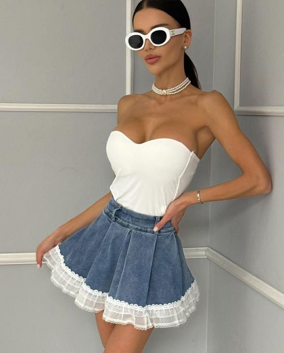 Топ модел дънкова пола