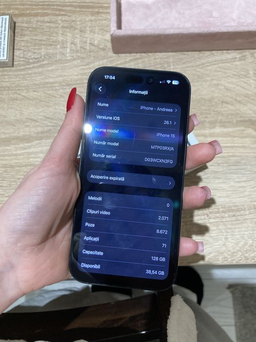 Vand Iphone 15 128GB