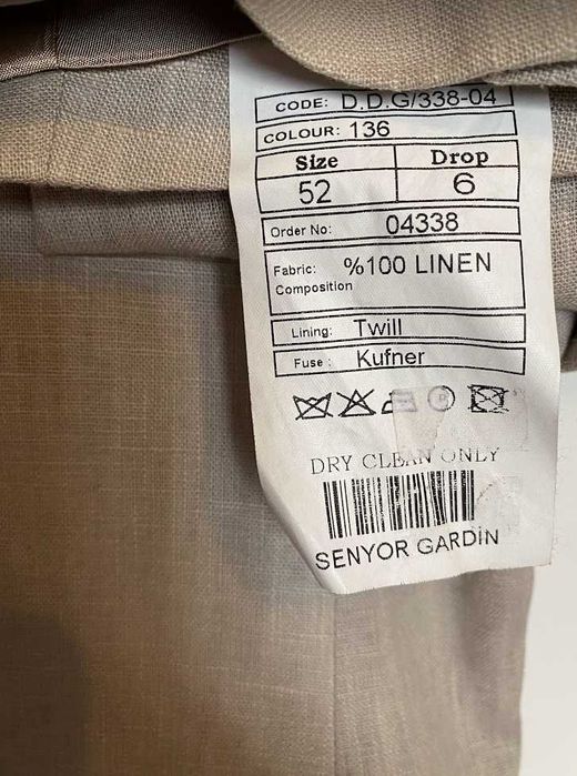 Мужской пиджак, лён