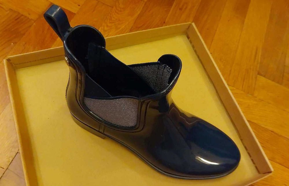 Cizme Chelsea de ploaie cauciuc NOI 38 39, F. FRUMOASE, Gioseppo