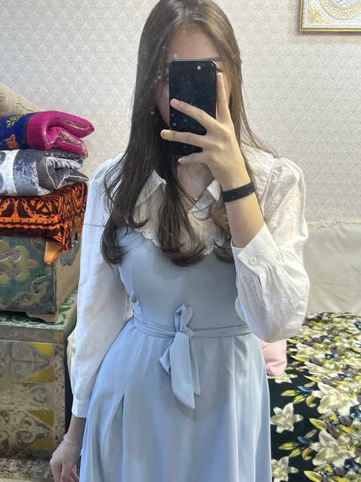 вечернее платье голубое