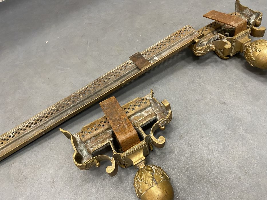 Френска барокова преграда за камина от месинг решетка за камина