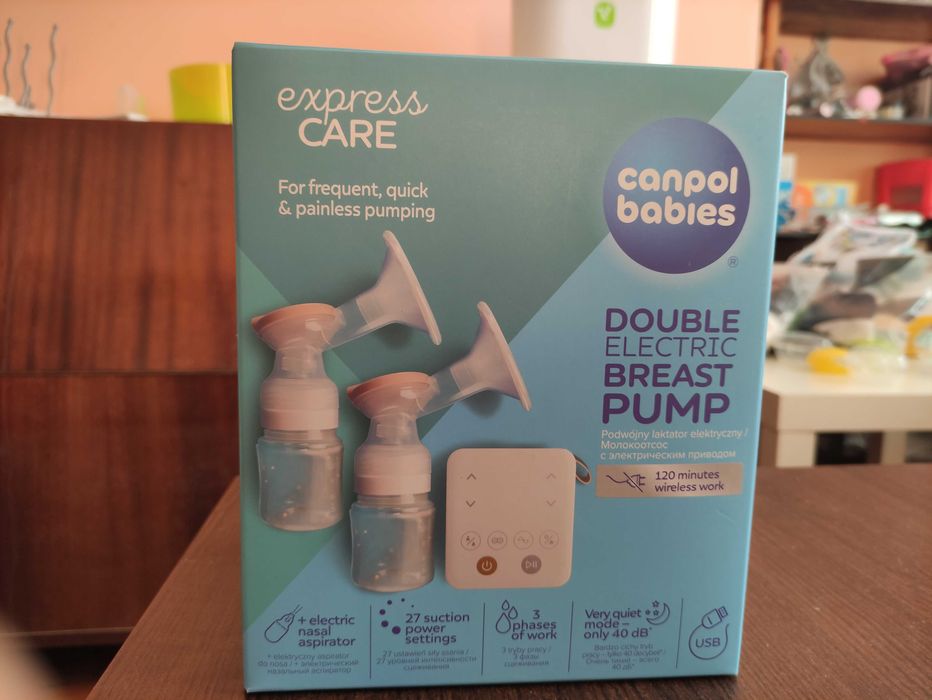 Двойна електрическа помпа за кърма Canpol -2 in 1 все още в гаранция