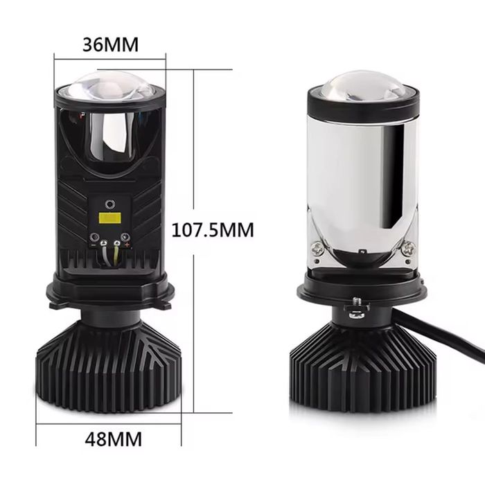 Set Doua Becuri Led H4,H7 Cu Lupa Si Ventilator Mic 28000Lm/160W/6000K