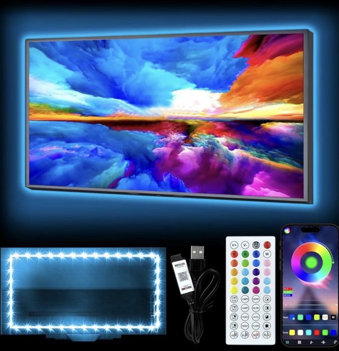 bandă luminoasă LED pentru televizor de 4 m