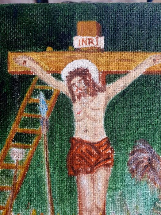 Tablou pictura cu rama sculptata