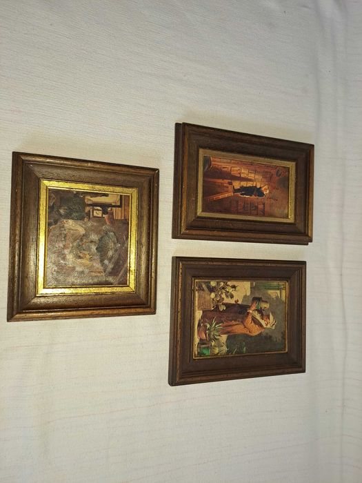 tablou pictura in ulei reproducere Carl Spitzweg 16/22 cm