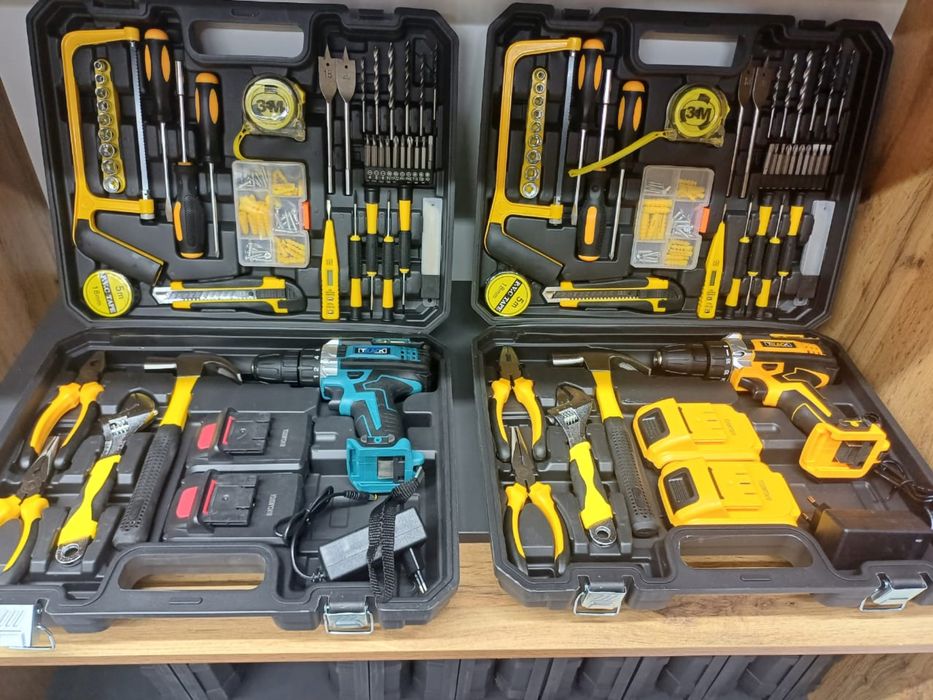 Набор Шуруповерт/Дрель/Перфоратор/Болгарка/Лазер/