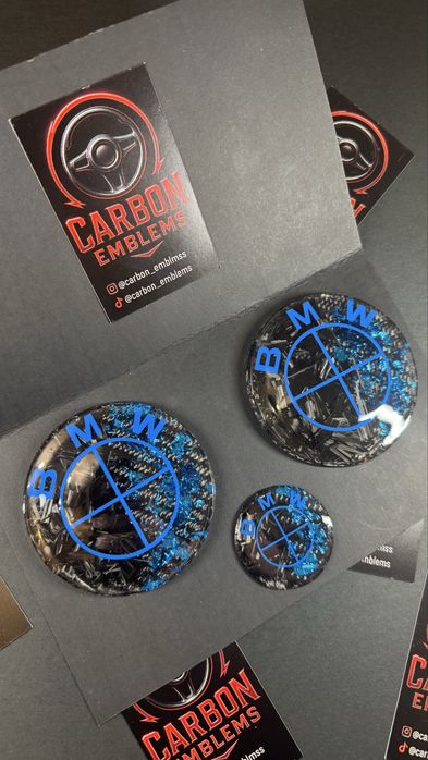 Персонализирани емблеми 82мм,78мм,74мм и 45мм BMW (carbon)