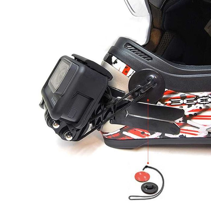 Suport fixare tip fluture a camere la casca de motocicleta, bicicleta