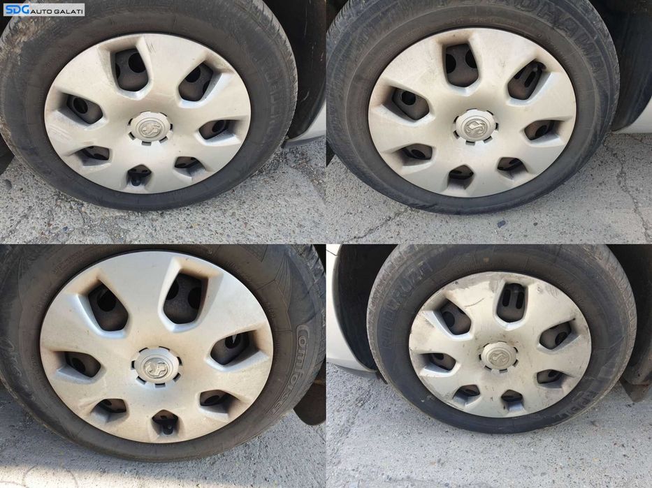 Set 4 Jante Roti Tabla cu Capace 215 60 17 R16 Opel Astra J 2009 - 2015 Cod sdgjtccbaj16