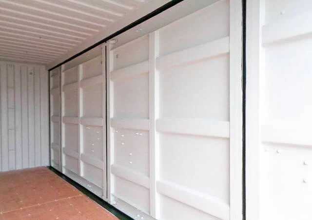 Container verde de 6 metri (20 de picioare) cu deschidere laterală